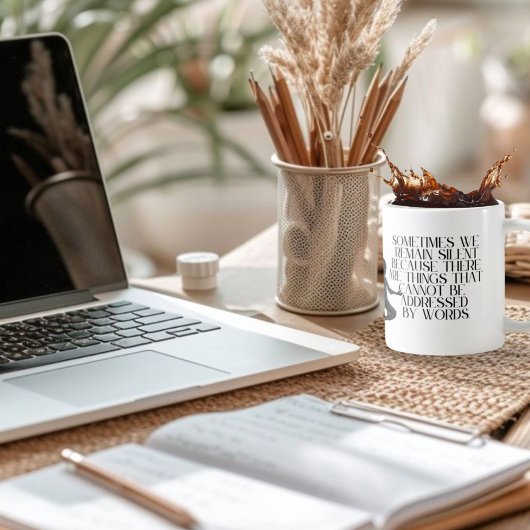 Stille Schmerzen - Minimalistisches Design für emo Kaffeetasse