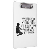 Stille Schmerzen - Minimalistisches Design für emo Klemmbrett (Rechts)