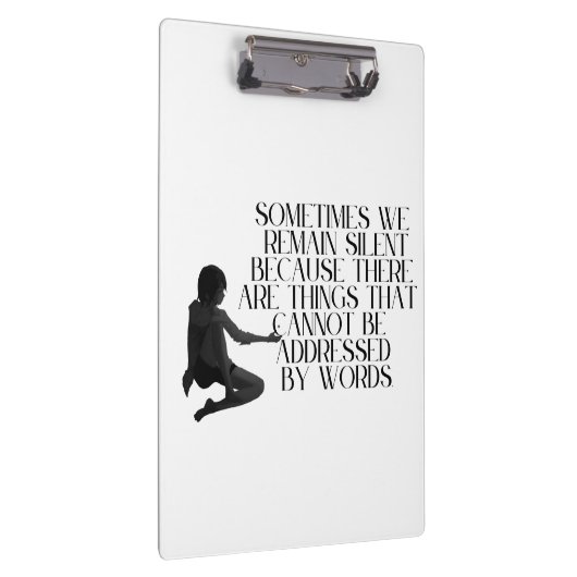 Stille Schmerzen - Minimalistisches Design für emo Klemmbrett (Rechts)