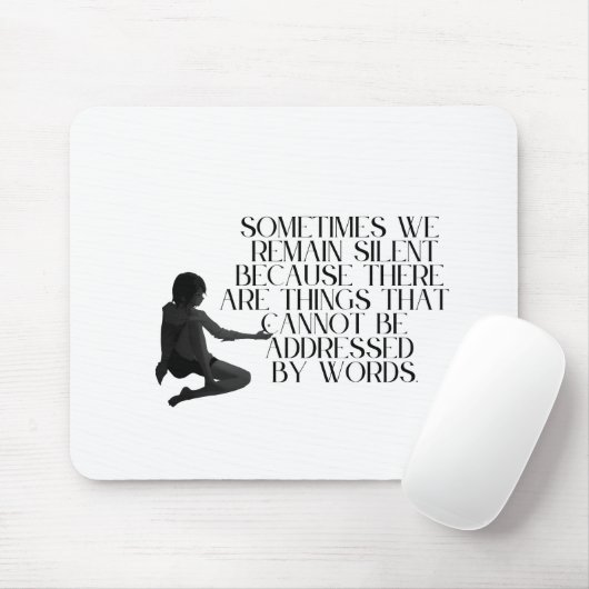 Stille Schmerzen - Minimalistisches Design für emo Mousepad (Mit Mouse)