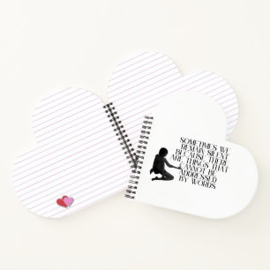 Stille Schmerzen - Minimalistisches Design für emo Notizblock