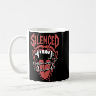 Stille-Schrei-Mund-Illustration Kaffeetasse