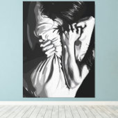 Stille Schreie - Ausdruck innerer Unruhen Leinwanddruck (Insitu (Holzboden))