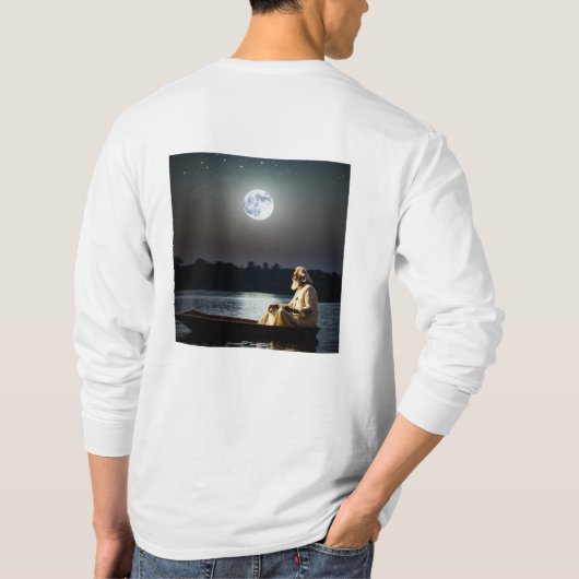 Stille Schritte T - Shirt mit Gedicht von Rabindra (Rückseite)