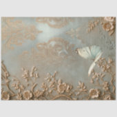 Stille Sehnsucht Barock Butterfly Blumenrinde Seidenpapier (Vorderseite)