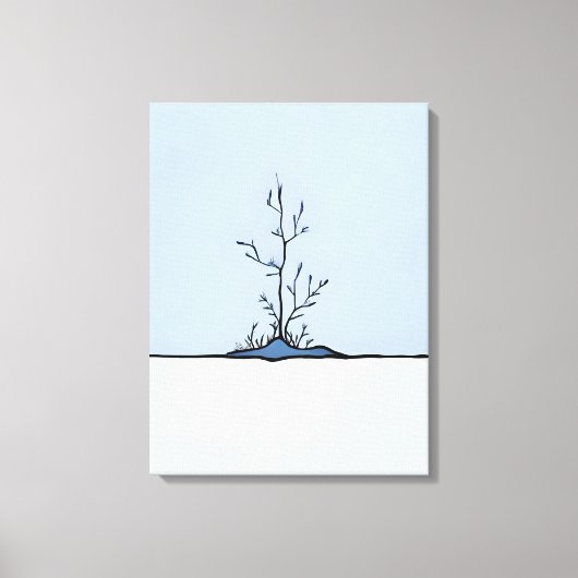 Stille Sentinel im Schnee Leinwanddruck (Vorderseite)