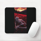 Stille Sonnenuntergänge - Skelett auf dem Krimsonf Mousepad (Mit Mouse)