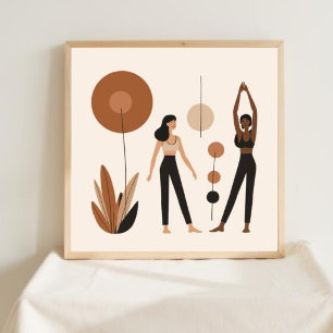 Stille Stärke – Abstrakte feminine Linienkunst III Poster