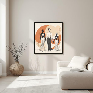 Stille Stärke – Feminine abstrakte Wandkunst III Poster