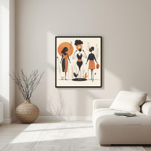 Stille Stärke – Feminine abstrakte Wandkunst Poster