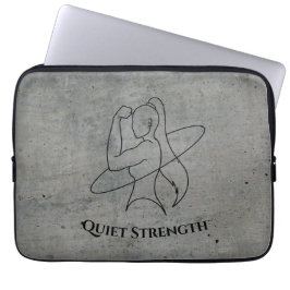 Stille Stärke Minimalistische Frauenlinienkunst Laptopschutzhülle