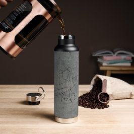 Stille Stärke Minimalistische Frauenlinienkunst Trinkflasche