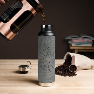 Stille Stärke Minimalistische Frauenlinienkunst Trinkflasche