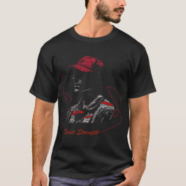 Stille Stärke-Typografie-Figur T-Shirt