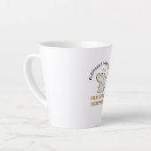Stille, starke, unaufhaltsame Elefantengestaltung Milchtasse (Linke Ecke)