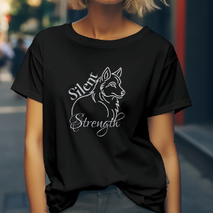 Stille Stärke Wolf T-Shirt