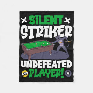 Stille Streiker - Billard und Katze Fleecedecke