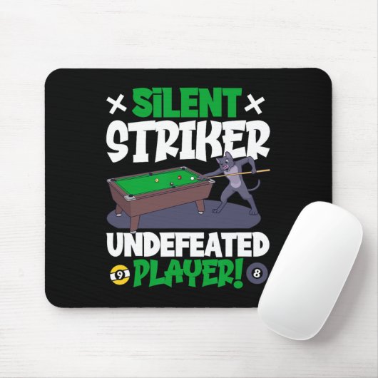 Stille Streiker - Billard und Katze Mousepad (Mit Mouse)