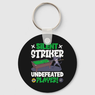 Stille Streiker - Billard und Katze Schlüsselanhänger