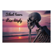 Stille Tränen färben tief | Poster (Vorderseite)