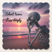 Stille Tränen färben tief | Untersetzer (Vorderseite)