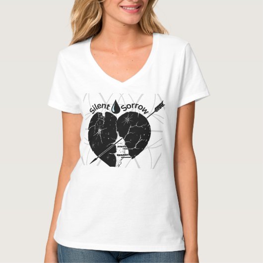 Stille Trauersammlung. T-Shirt (Vorderseite)