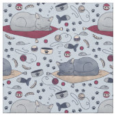 Stille Träume Muster, Grau Stoff (Nahaufnahme)