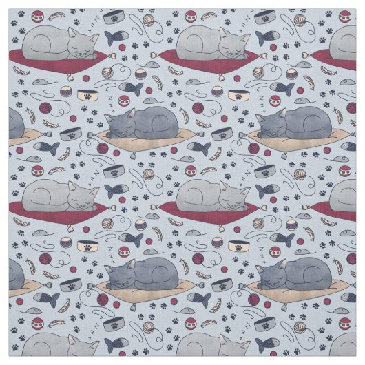 Stille Träume Muster, Grau Stoff (Muster)