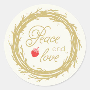Stille und Liebe Weihnachtsgeschenke Aufkleber