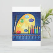 Stille und Pinsel Einladung (Stehend Vorderseite)