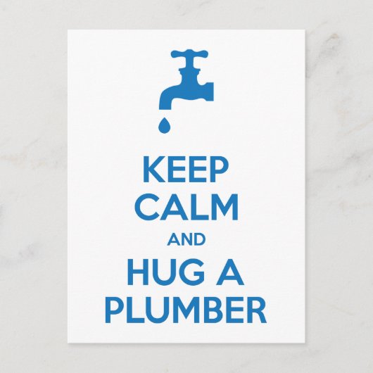 Stille und Umarmung einer Plumber-Postkarte behalt Postkarte (Vorderseite)