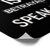 Stille Verräyal Speak Justice Sticker Poster (Ecke)
