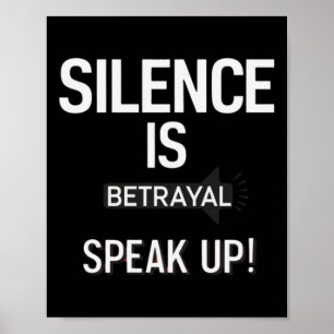 Stille Verräyal Speak Justice Sticker Poster