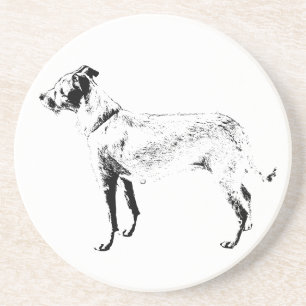 Stille Wache Aufrechter Hund Art Getränkeuntersetzer