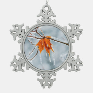 stille Wahl Schneeflocken Zinn-Ornament
