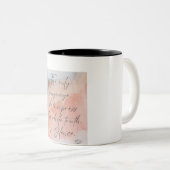Stille Wahrheit, latte Tasse, Zitat von Weisheit, Zweifarbige Tasse (VorderseiteRechts)