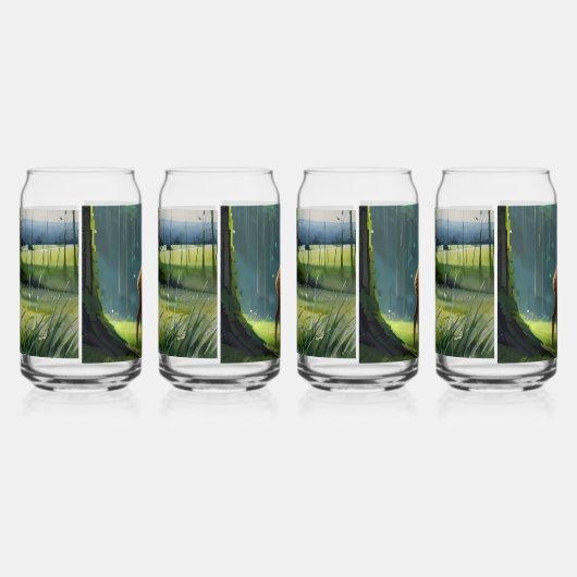 Stille Wälder Ruhe: Hirsche weiden Dosenglas (Links)