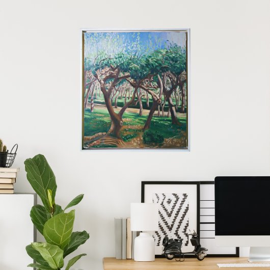 Stille Wälder Traditionelle Ölgemälde Poster (Heimbüro)