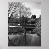 Stille Wasser Monochrome Landschaft  Poster (Vorne)