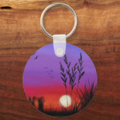 Stille - Wasserfarben Kunst Schlüsselanhänger (Vorderseite)