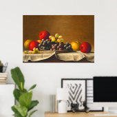 Stilleben, Äpfel, Trauben, Barton Stone Hays Poster (Heimbüro)
