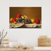 Stilleben, Äpfel, Trauben, Barton Stone Hays Poster (Küche)