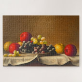 Stilleben, Äpfel, Trauben, Obst Puzzle (Horizontal)