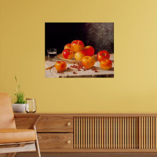Stilleben, Äpfel und Kastanien Poster