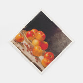 Stilleben, Äpfel und Kastanien Serviette (Ecke)