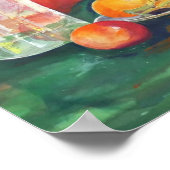 Stilleben Aquarell – Früchte Wandkunst Poster (Ecke)