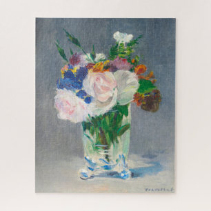 Stilleben, Blumen in einer Kristallvase von Manet Puzzle