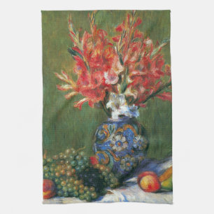 Stilleben Blumen und Früchte von Pierre Renoir Küchentuch