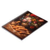 Stilleben Florale Churros | Monogramm Notizblock (Linke Seite)