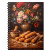 Stilleben Florale Churros | Monogramm Notizblock (Vorderseite)